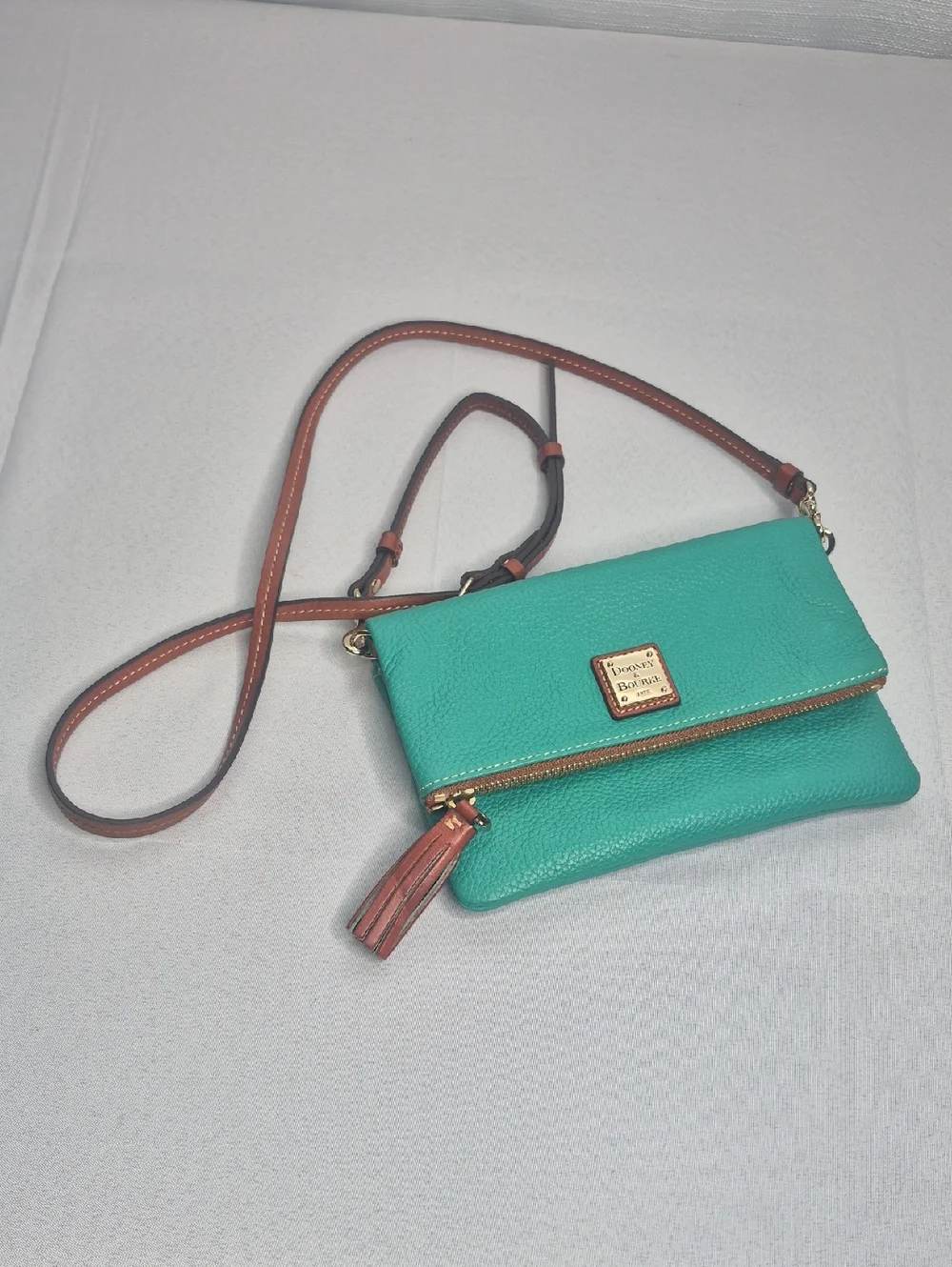 Dooney & Bourke Teal Leather Crossbody Bag NWOT